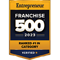 Entrepreneur Franchise 500 2023 badge