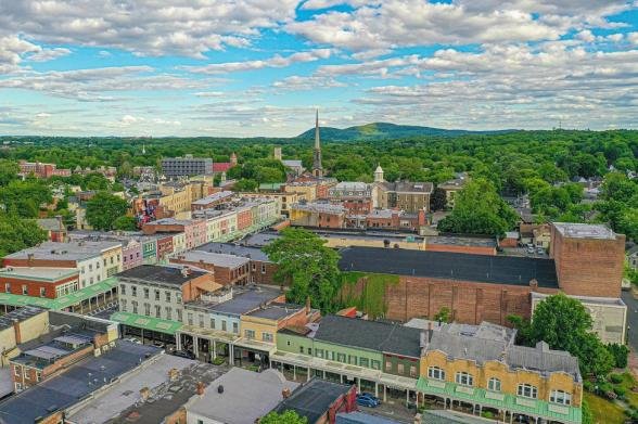 aerial view of Kingston, New York